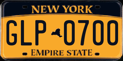 NY license plate GLP0700
