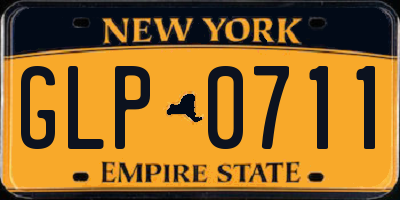 NY license plate GLP0711