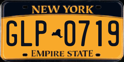 NY license plate GLP0719
