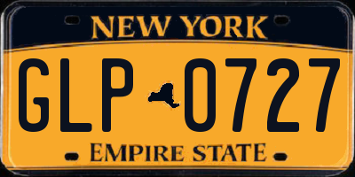 NY license plate GLP0727