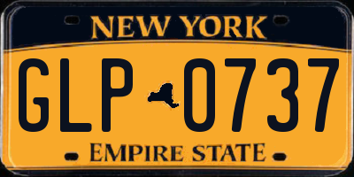 NY license plate GLP0737