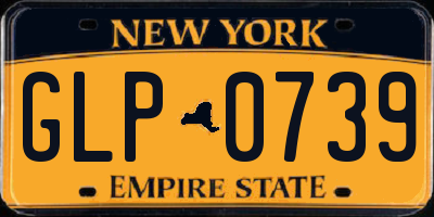 NY license plate GLP0739