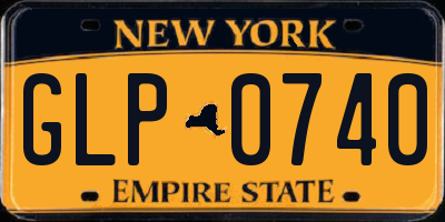 NY license plate GLP0740