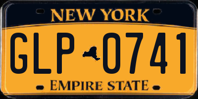 NY license plate GLP0741
