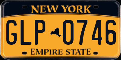 NY license plate GLP0746