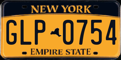 NY license plate GLP0754