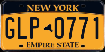 NY license plate GLP0771