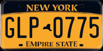 NY license plate GLP0775