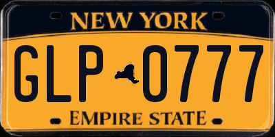 NY license plate GLP0777