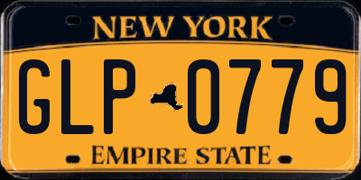 NY license plate GLP0779