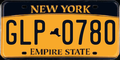 NY license plate GLP0780