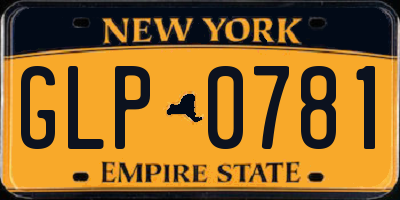 NY license plate GLP0781