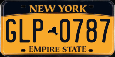 NY license plate GLP0787
