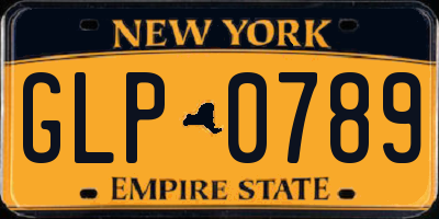 NY license plate GLP0789