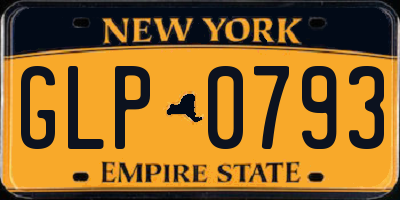 NY license plate GLP0793