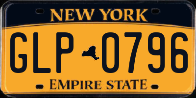 NY license plate GLP0796