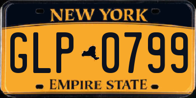 NY license plate GLP0799