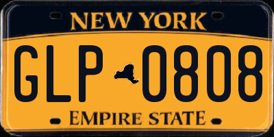 NY license plate GLP0808