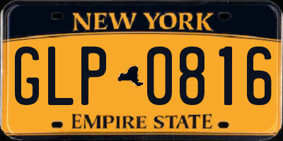 NY license plate GLP0816