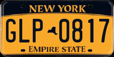 NY license plate GLP0817
