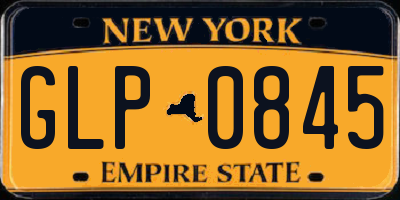 NY license plate GLP0845