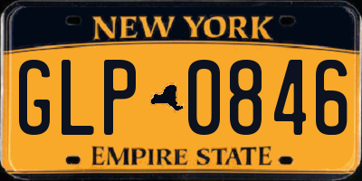 NY license plate GLP0846