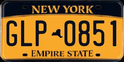 NY license plate GLP0851
