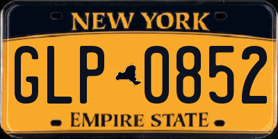 NY license plate GLP0852
