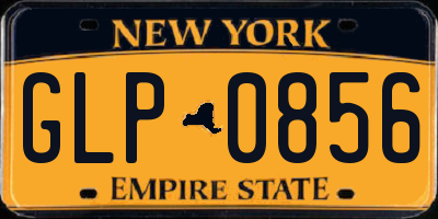 NY license plate GLP0856