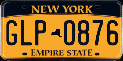 NY license plate GLP0876