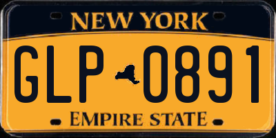 NY license plate GLP0891