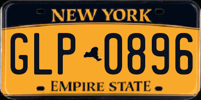 NY license plate GLP0896