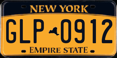 NY license plate GLP0912