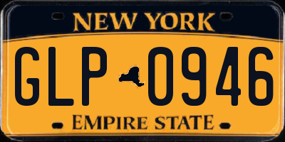 NY license plate GLP0946