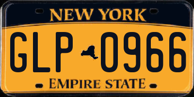 NY license plate GLP0966
