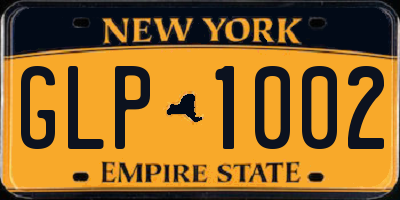 NY license plate GLP1002