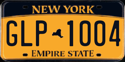 NY license plate GLP1004