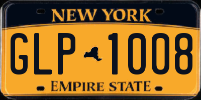 NY license plate GLP1008