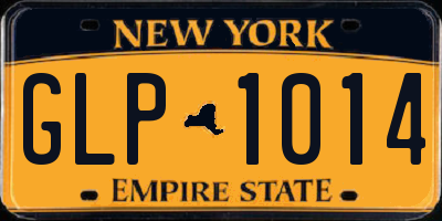 NY license plate GLP1014