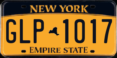 NY license plate GLP1017
