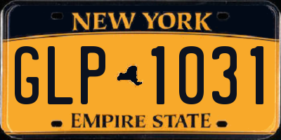 NY license plate GLP1031