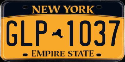 NY license plate GLP1037