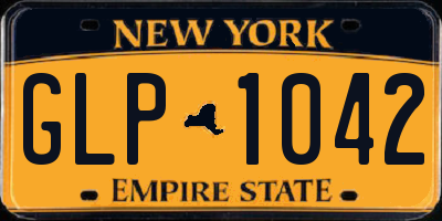 NY license plate GLP1042