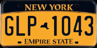 NY license plate GLP1043