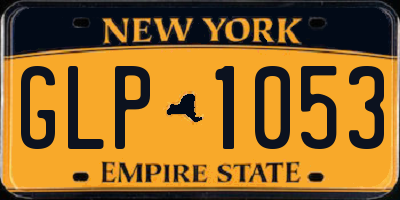 NY license plate GLP1053
