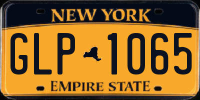 NY license plate GLP1065