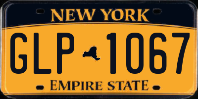NY license plate GLP1067