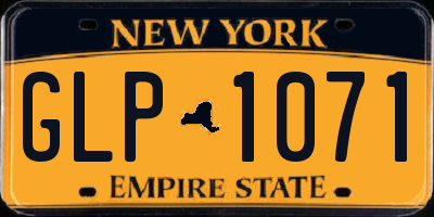 NY license plate GLP1071
