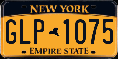 NY license plate GLP1075