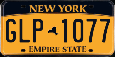 NY license plate GLP1077